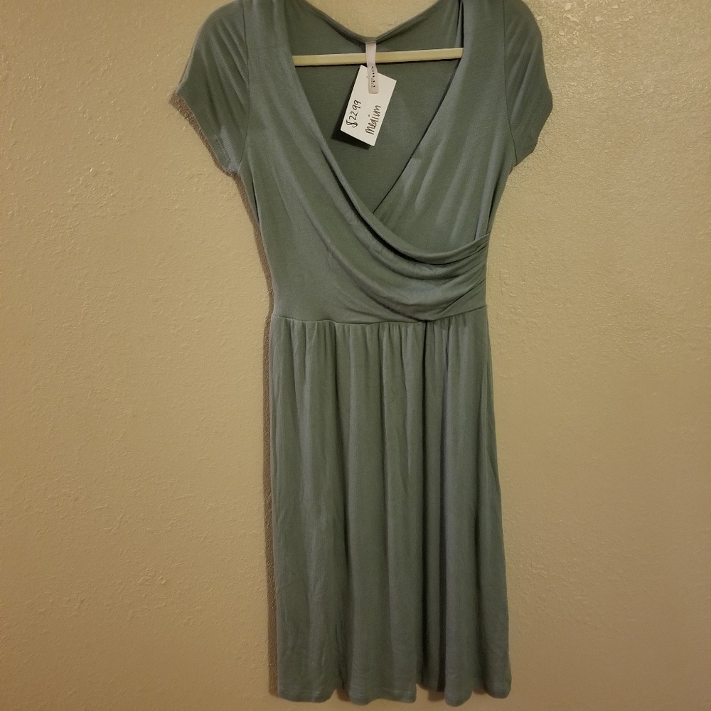 Olive Knee Length Dress